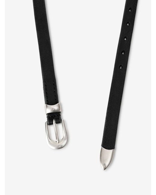 Our Legacy Black Leather Belt 2Cm for men