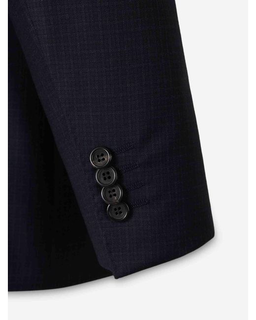 Canali Blue Straight Wool Suit for men