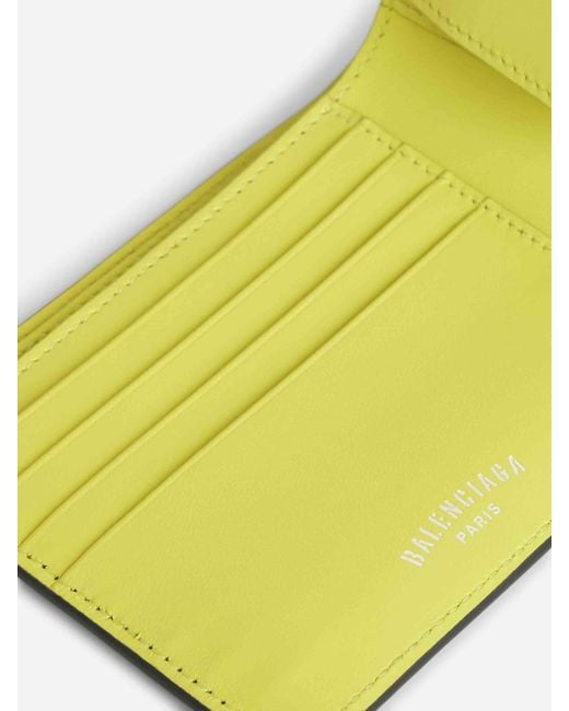 Balenciaga White Logo Folding Wallet for men