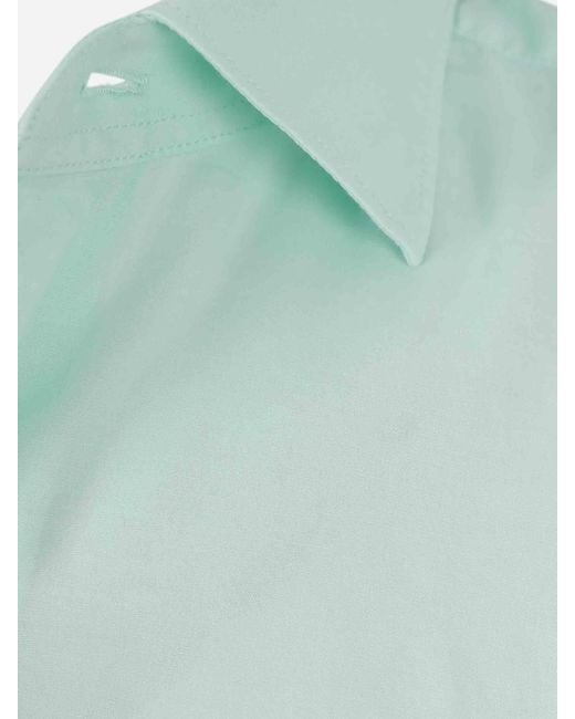 Santa Eulalia Blue Plain Cotton Shirt for men