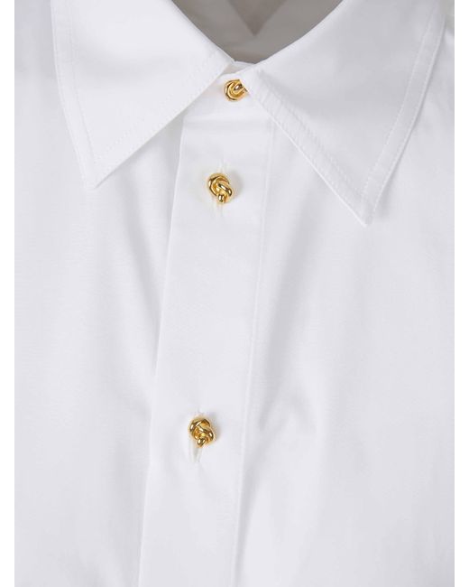 Camisa Lisa Algodón Bottega Veneta de color White