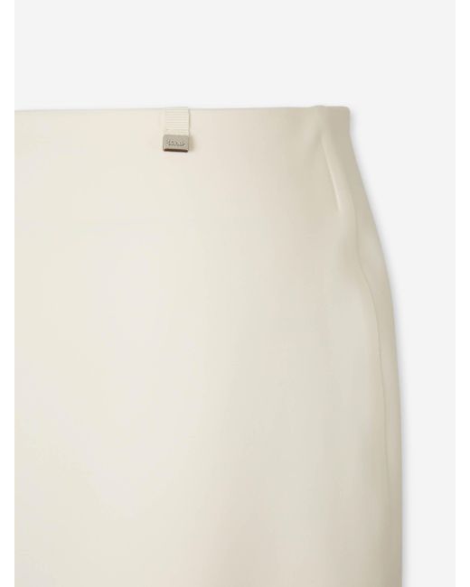 Herno White Technical Midi Skirt