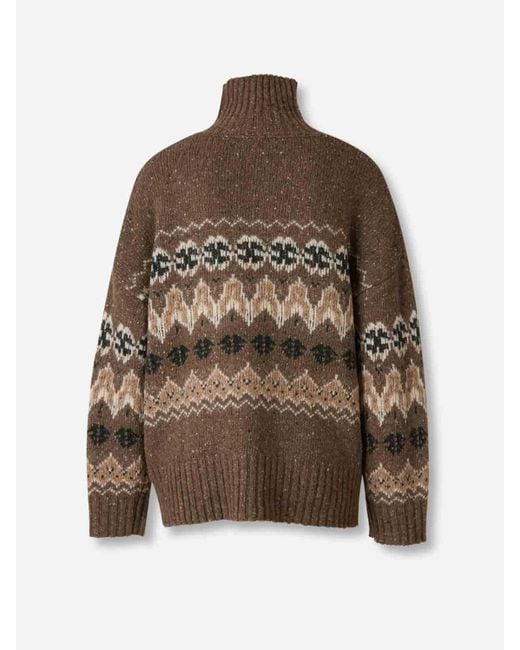 Altuzarra Brown High Collar Sweater