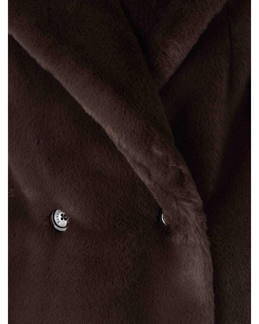 Herno Brown Short Fur Coat