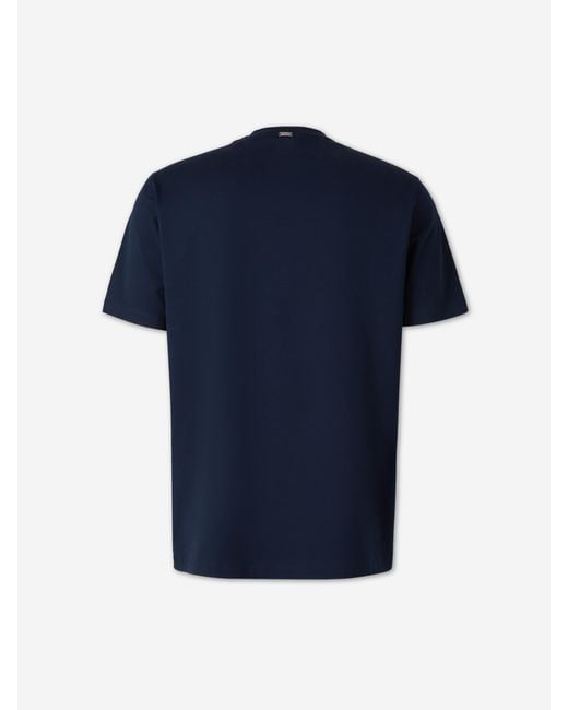 Herno Blue Thin Elastic T-Shirt for men