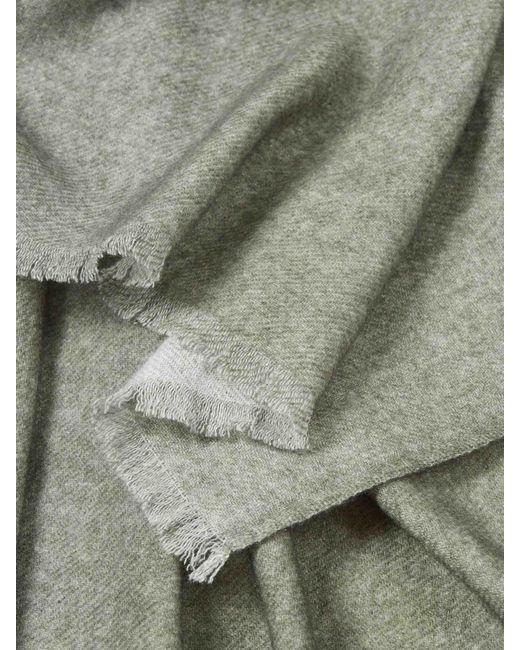 Santa Eulalia White Plain Cashmere Scarf for men