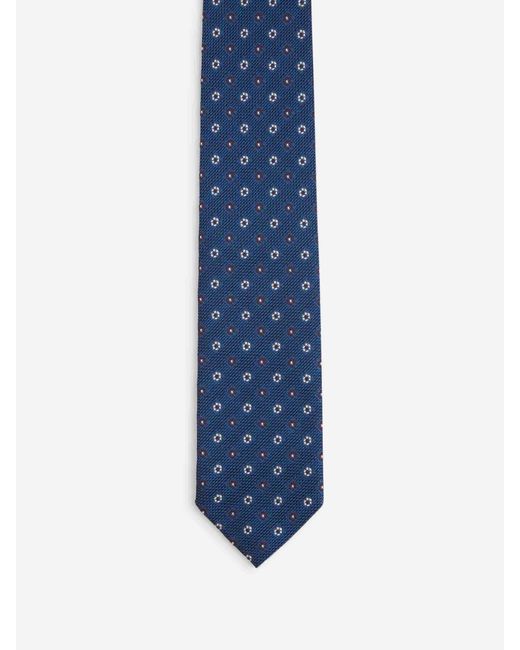 Santa Eulalia Blue Silk Floral Tie for men