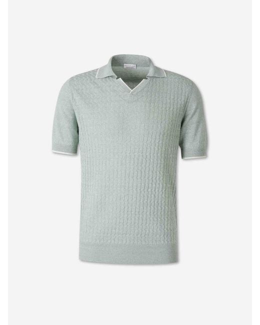 Santa Eulalia Blue Polo Knit Cotton for men