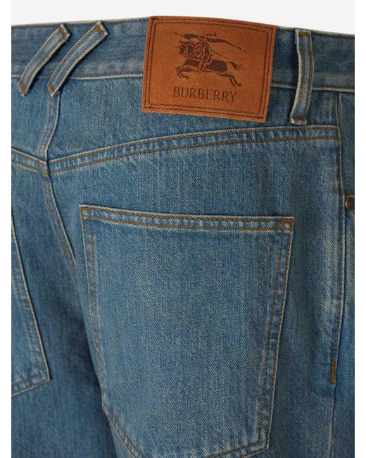 Burberry Blue Straight Jeans for men