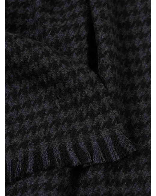 Tom Ford Black Cashmere Wool Scarf for men