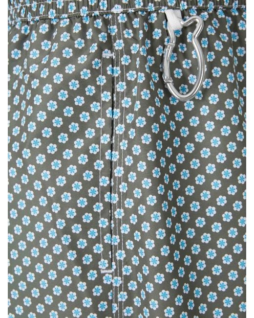 Fedeli Blue Printed Swimsuit for men