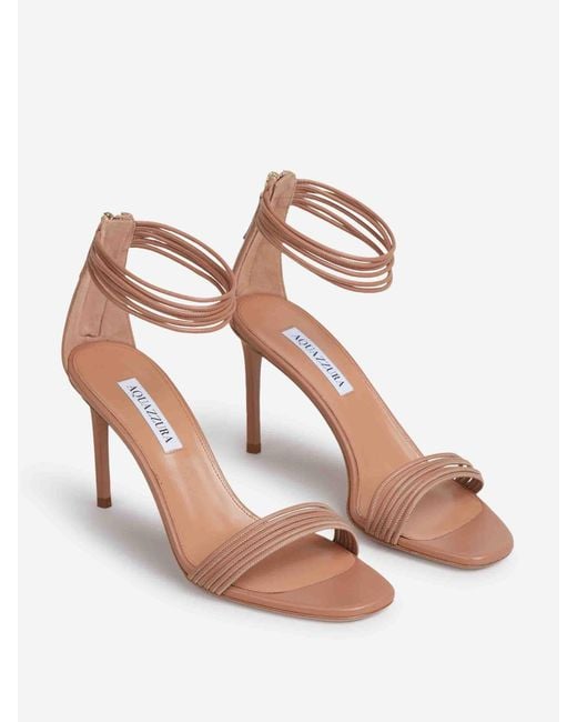 Aquazzura White Sway Sandal 85