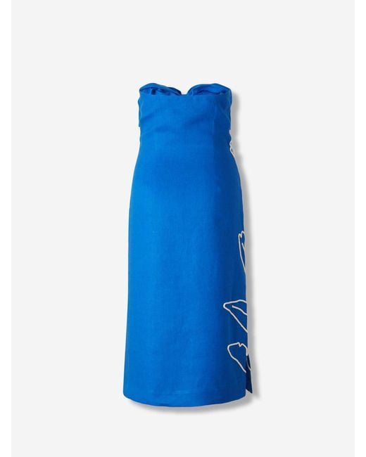Robe Midi Inopportune ANDRES OTALORA en coloris Blue