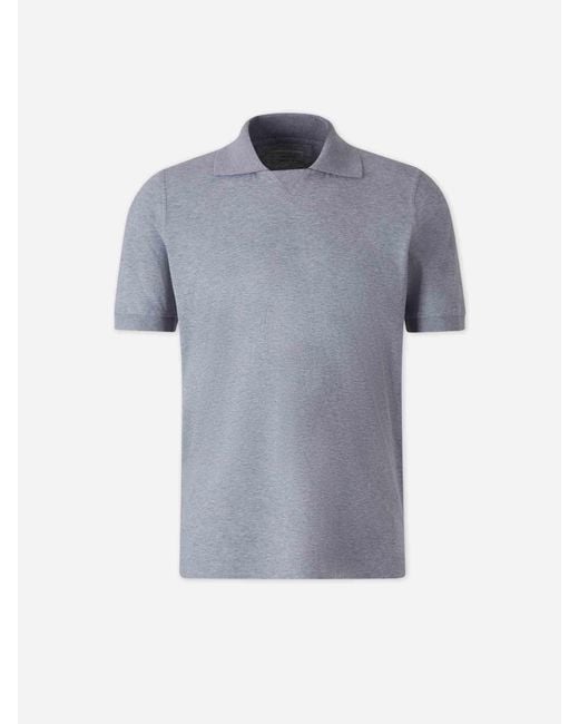 Santa Eulalia Blue Cotton Polo Shirt for men