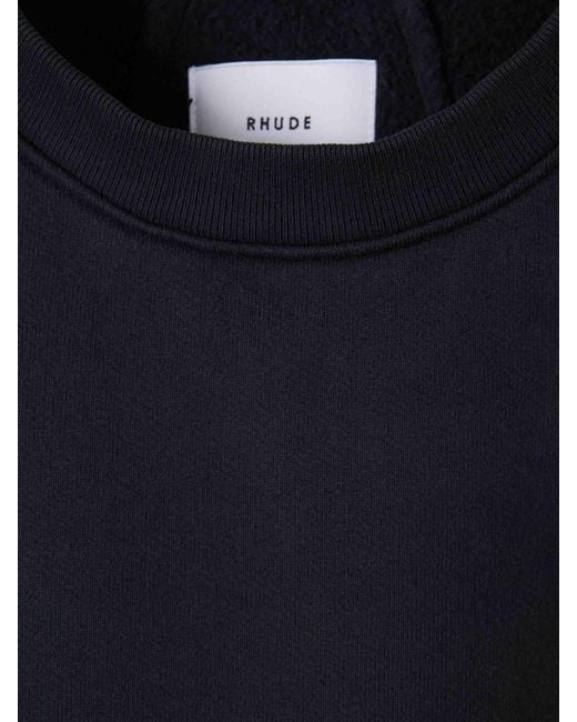Rhude Blue Crew Neck Sweatshirt for men