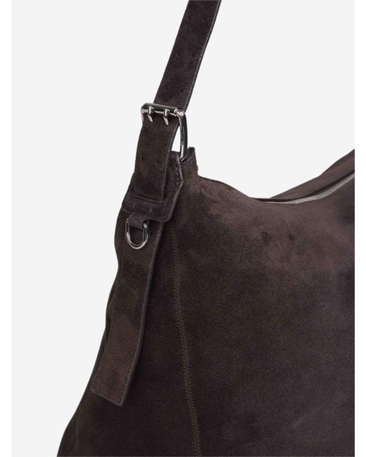 Lemaire Black Maxi Hobo Bag for men