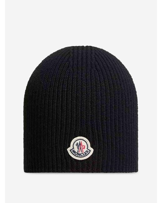 Moncler Wollmützen-Logo in Blue für Herren