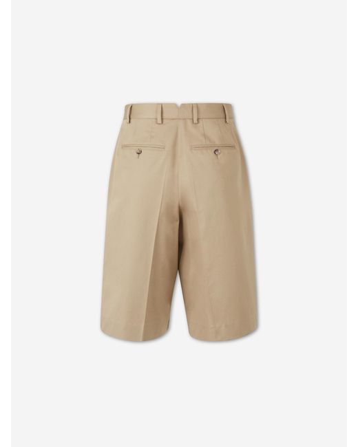 AMI Natural Wide-Leg Bermuda Shorts for men