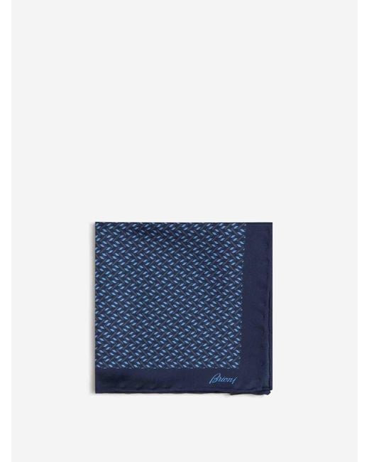 Brioni Blue Silk Pouch for men