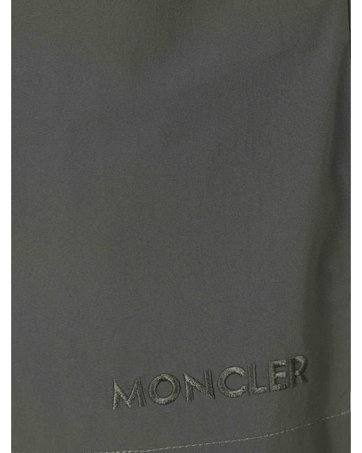 Moncler Badeanzug Mit Logo-Stickerei in Gray für Herren