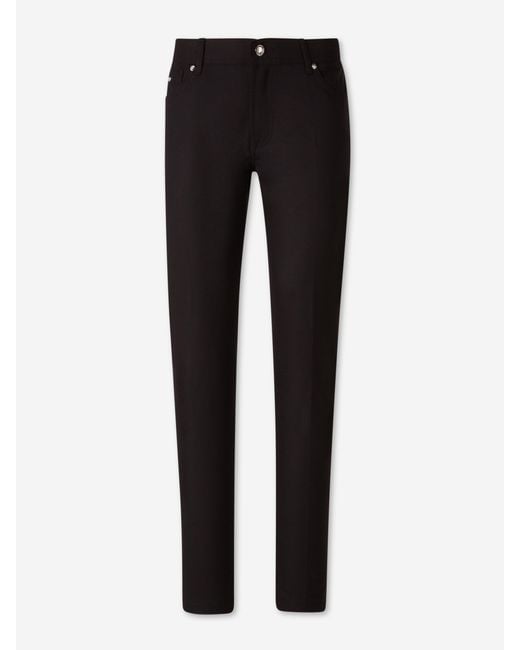Marco Pescarolo Black Cashmere Straight Leg Trousers for men
