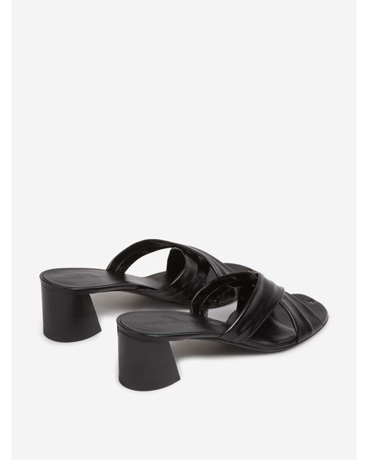Khaite White Leather Mules