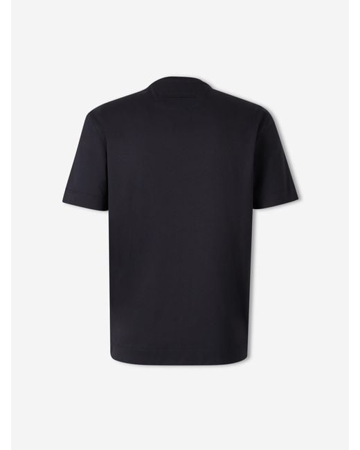 Zegna Black Short Sleeve T-Shirt for men