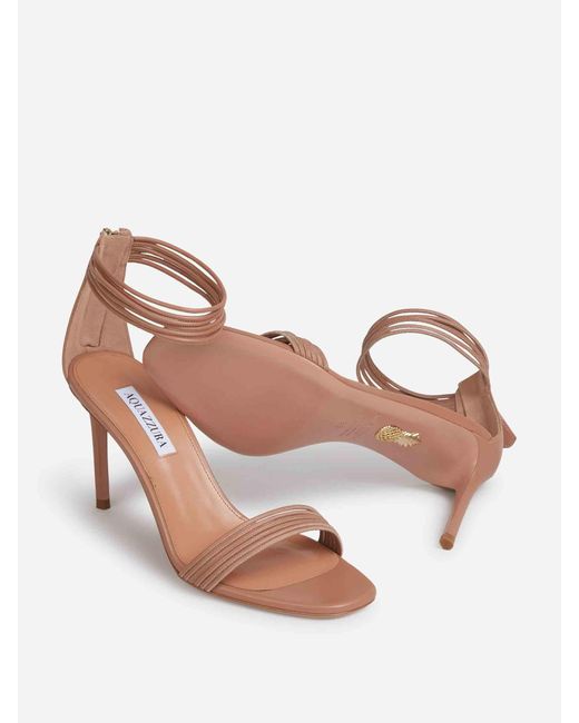 Aquazzura White Sway Sandal 85