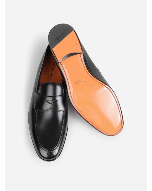 Santoni Lederslipper in White für Herren