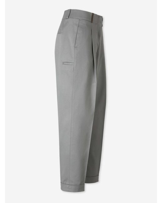 Peserico Gray Satin Dress Pants