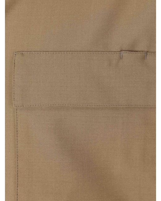Camisa Wool Touch Laminar de hombre de color Natural