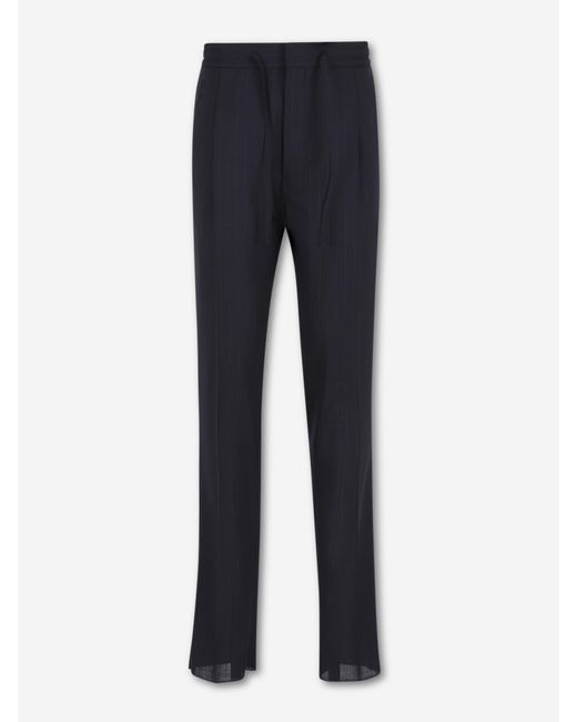 Lardini Blue Straight Wool Suit for men