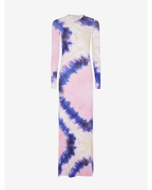 Rabanne Purple Maxi Tie-Dye Dress