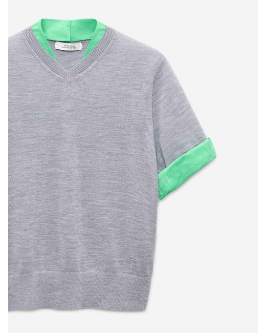 Dorothee Schumacher Blue Wool Knit Sweater