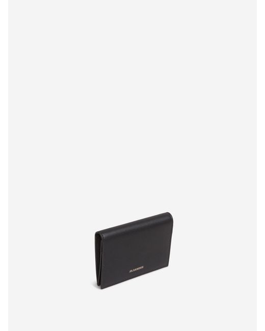 Jil Sander White Leather Card Holder for men