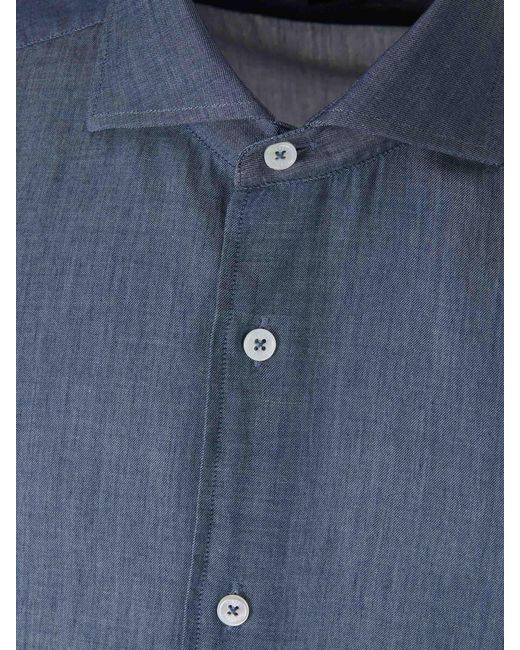 Camisa Sean Denim Fedeli de hombre de color Blue