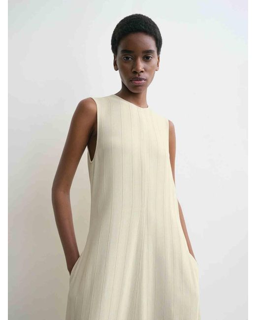 Totême  White Gestreiftes Maxikleid