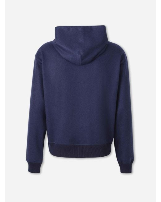 Tom Ford Blue Cashmere Hoodie for men