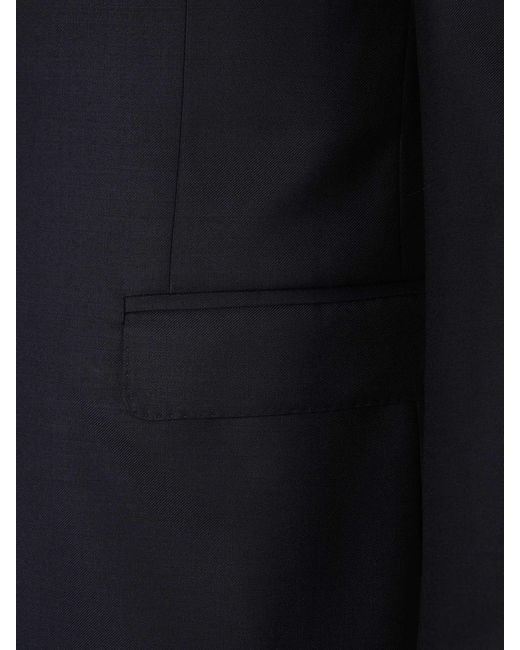 Canali Blue Wool Straight Suit for men