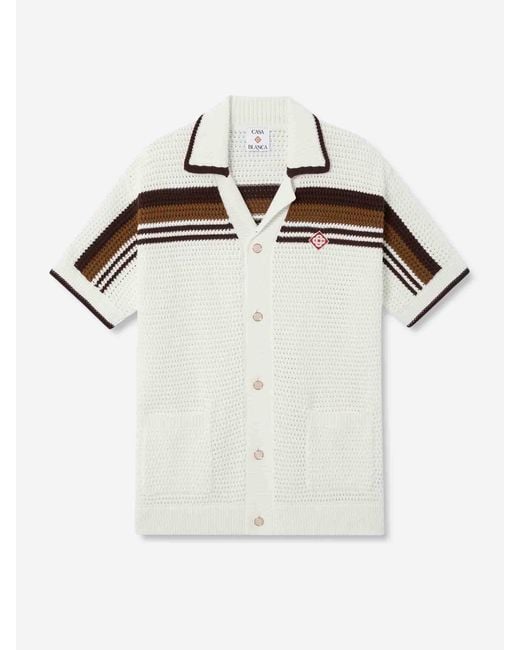 Casablanca White Knit Shirt for men