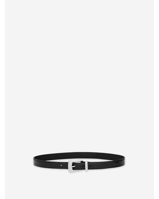 Saint Laurent White Monogram Leather Belt for men