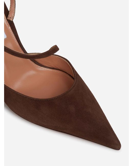 Aquazzura Brown Suede Heels