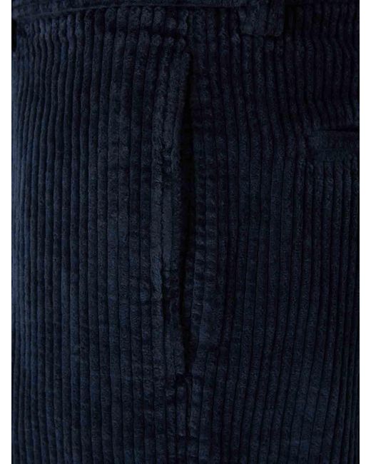 Berwich Blue Corduroy Trousers for men
