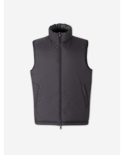 Herno Blue Polyamide Down Vest for men