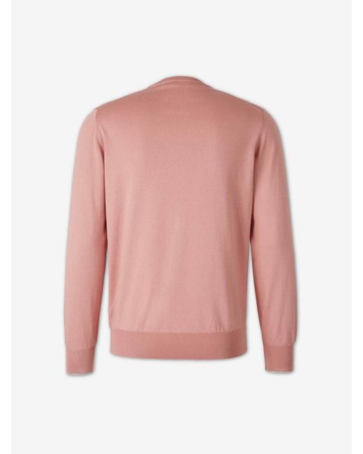Santa Eulalia Pink Crew Neck Sweater for men
