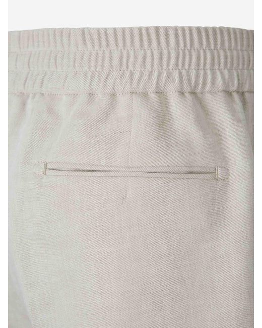 Brioni White Straight Bermuda Shorts for men