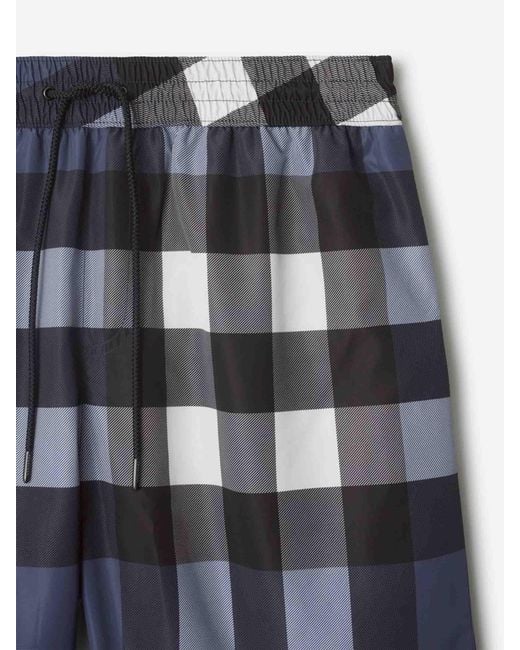 Burberry Blue Check Swimsuit for men