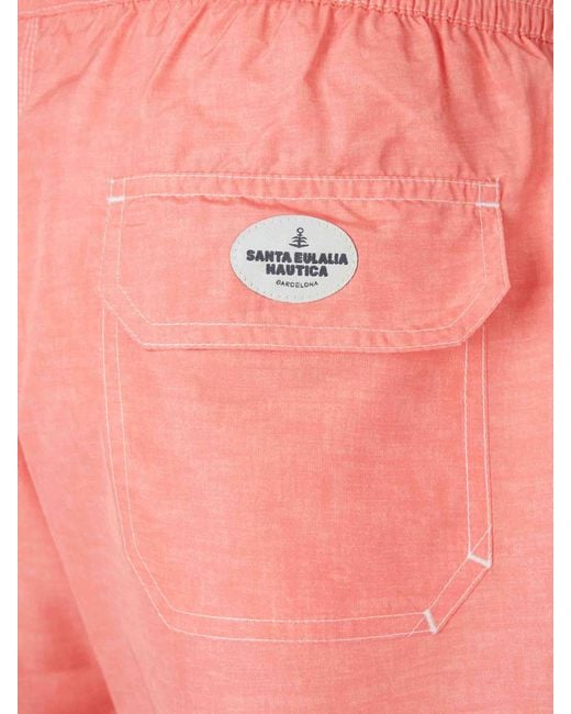 Santa Eulalia Pink Plain Swimsuit for men