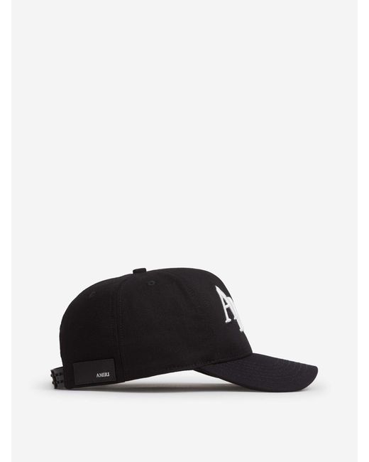 Amiri Black Staggered Logo Cap for men