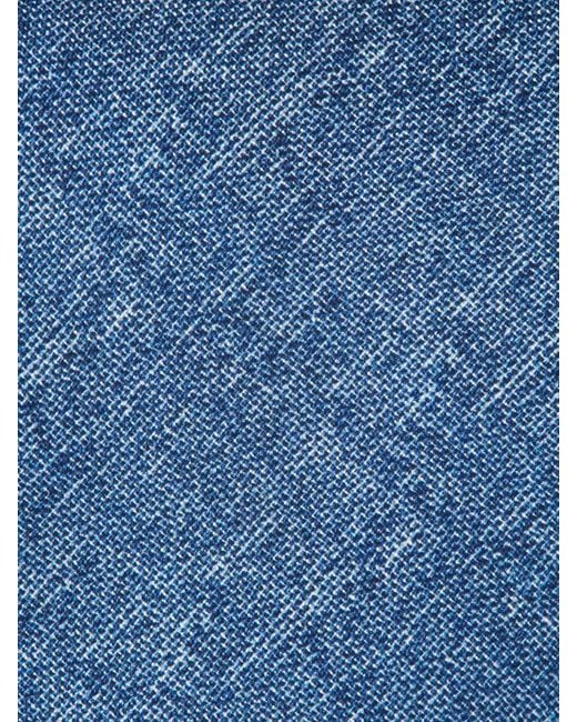 Santa Eulalia Blue Silk Mottled Tie for men